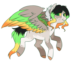 Size: 1280x1122 | Tagged: safe, artist:lynesssan, derpibooru import, oc, pegasus, pony, colored wings, female, mare, multicolored wings, simple background, solo, transparent background, wings