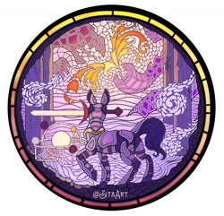 Size: 1200x1157 | Tagged: safe, artist:sitaart, derpibooru import, oc, oc only, dragon, earth pony, pony, stained glass