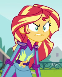 Size: 439x542 | Tagged: safe, derpibooru import, screencap, sunset shimmer, equestria girls, friendship games, angry, cropped, lip bite, solo