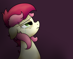 Size: 3241x2648 | Tagged: safe, artist:background basset, derpibooru import, roseluck, earth pony, pony, bust, crying, depression, edgy, female, high res, mare, sad, solo