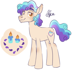 Size: 836x808 | Tagged: safe, artist:polymercorgi, derpibooru import, oc, pony, magical lesbian spawn, male, offspring, parent:princess cadance, parent:sapphire shores, solo, stallion