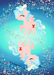 Size: 1280x1793 | Tagged: safe, artist:dawn-designs-art, derpibooru import, cozy glow, pegasus, pony, abstract, abstract art, abstract background, card, digital art, minimalist, mirrored, modern art, solo
