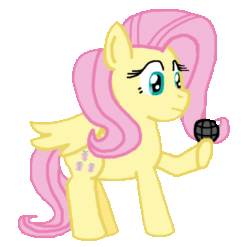 Size: 778x768 | Tagged: safe, artist:logan jones, derpibooru import, fluttershy, animated, friday night funkin', gif, looking down, microphone, moving, simple background, transparent background