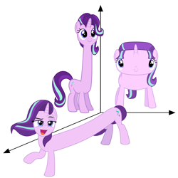 Size: 4000x4000 | Tagged: safe, artist:geometrymathalgebra, artist:jhayarr23, artist:pilot231, derpibooru import, edit, starlight glimmer, pony, unicorn, absurd resolution, long glimmer, long neck, long pony, necc, s5 starlight, solo, vector, vector edit, wide pony