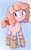 Size: 1100x1774 | Tagged: safe, artist:heretichesh, derpibooru import, oc, oc only, oc:peachy keen, earth pony, balancing, bow, female, filly, freckles, looking at you, nervous, simple background, solo, stilts, sweat