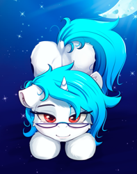 Size: 757x962 | Tagged: safe, artist:alcor, derpibooru import, oc, oc:aurora ise, unicorn, glasses, looking at you, solo