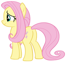 Size: 6722x6401 | Tagged: safe, artist:andoanimalia, derpibooru import, fluttershy, pegasus, pony, memnagerie, spoiler:memnagerie, butt, cute, daaaaaaaaaaaw, female, mare, plot, shyabetes, simple background, solo, transparent background, vector