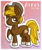 Size: 1280x1535 | Tagged: safe, artist:nyancat380, oc, oc only, oc:acres, earth pony, pony, blonde, blonde mane, blonde tail, brown coat, chest fluff, cowboy hat, gradient background, hazel eyes, looking at you, male, raised hoof, raised leg, smiling, solo, stallion