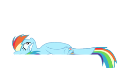 Size: 1280x720 | Tagged: safe, artist:misterdavey, derpibooru import, edit, rainbow dash, pegasus, pony, cupcakes hd, gritted teeth, looking up, lying down, no blood, sfw edit, simple background, solo, transparent background