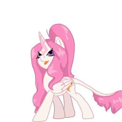 Size: 640x640 | Tagged: safe, alternate version, artist:_goddesskatie_, derpibooru import, oc, oc only, alicorn, pony, alicorn oc, background removed, horn, simple background, solo, white background, wings