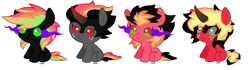 Size: 886x249 | Tagged: safe, artist:snakepill, derpibooru import, oc, oc only, earth pony, pony, unicorn, baby, baby pony, base used, curved horn, eye mist, freckles, horn, magical gay spawn, offspring, parent:big macintosh, parent:king sombra, parents:sombratosh, simple background, transparent background