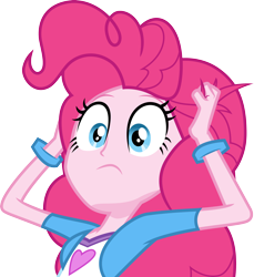 Size: 3000x3269 | Tagged: safe, artist:cloudyglow, derpibooru import, pinkie pie, equestria girls, rainbow rocks, female, shocked, simple background, solo, transparent background, vector