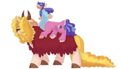 Size: 1280x732 | Tagged: safe, artist:itstechtock, derpibooru import, oc, oc only, oc:rotgut, oc:scrapjack, hippogriff, hybrid, original species, simple background, transparent background, yakony