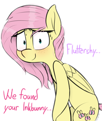 Size: 1412x1674 | Tagged: safe, artist:pinkberry, derpibooru import, fluttershy, pegasus, pony, blushing, female, filly, freckles, looking at you, nervous, oh shit, simple background, solo, sweat, teenager, white background