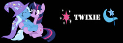 Size: 1280x450 | Tagged: safe, artist:masem, artist:twilightsparklefan99, derpibooru import, trixie, twilight sparkle, female, lesbian, shipping, twixie