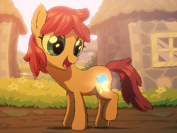 Size: 800x600 | Tagged: safe, artist:rangelost, derpibooru import, oc, oc only, oc:honourshine, earth pony, pony, cutie mark, cyoa:d20 pony, female, filly, grass, outdoors, raised leg, solo, standing, story included