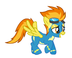 Size: 3700x3000 | Tagged: safe, derpibooru import, spitfire, pegasus, pony, clothes, female, flying, goggles, mare, open mouth, simple background, transparent background, uniform, vector, wonderbolts uniform