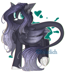 Size: 2341x2562 | Tagged: safe, artist:mediasmile666, derpibooru import, oc, oc only, pegasus, colored hooves, leonine tail, looking at you, looking back, looking back at you, simple background, solo, transparent background