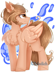 Size: 1685x2205 | Tagged: safe, artist:mediasmile666, derpibooru import, oc, oc only, pegasus, pony, abstract background, chest fluff, male, solo, stallion