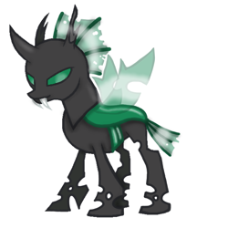 Size: 768x768 | Tagged: safe, alternate version, artist:agdapl, derpibooru import, changeling, background removed, base used, changelingified, crossover, green changeling, horn, simple background, species swap, spy, team fortress 2, white background, wings