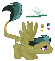 Size: 1500x1650 | Tagged: safe, artist:magicuniclaws, derpibooru import, oc, hybrid, male, offspring, parent:cipactli, parent:daring do, simple background, solo, transparent background