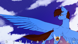 Size: 800x450 | Tagged: artist needed, safe, derpibooru import, oc, oc only, oc:pegasusgamer, pegasus, butt, cloud, flying, sketch, sky, wings