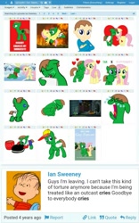 Size: 783x1258 | Tagged: safe, oc, oc:ian, derpibooru, linus van pelt, meta