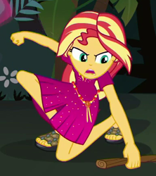 Size: 385x434 | Tagged: safe, screencap, sunset shimmer, better together, equestria girls, spring breakdown, cropped, feet, sandals, solo