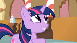 Size: 1920x1080 | Tagged: safe, derpibooru import, screencap, twilight sparkle, unicorn twilight, pony, unicorn, lesson zero, cute, female, mare, smiling, solo, twiabetes