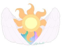 Size: 1250x1000 | Tagged: safe, artist:mythicmoonart, derpibooru import, princess celestia, cutie mark, cutie mark only, no pony, simple background, transparent background, wings