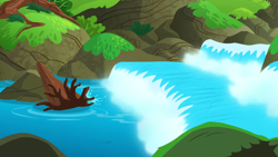 Size: 1280x720 | Tagged: safe, derpibooru import, screencap, on your marks, background, no pony, rapids, river, scenic ponyville