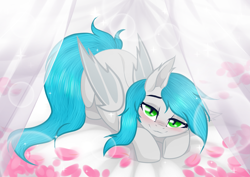 Size: 3465x2454 | Tagged: safe, artist:kim0508, derpibooru exclusive, derpibooru import, oc, oc:power note, bat pony, bedroom eyes, commission, ych result