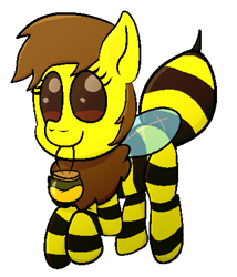 Size: 1520x1772 | Tagged: safe, artist:xppp1n, bee, bee pony, honey, simple background, solo, transparent background