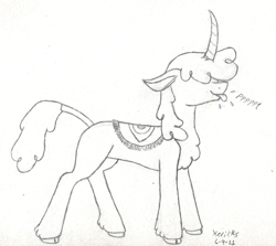 Size: 815x727 | Tagged: safe, artist:hericks, oc, oc only, unicorn, them's fightin' herds, community related, doodle, tongue, tongue out