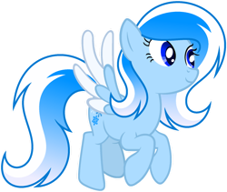 Size: 1024x863 | Tagged: safe, artist:pegasski, derpibooru import, oc, oc:frostfoot, pegasus, pony, female, mare, solo, two toned wings, wings