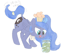 Size: 4000x3000 | Tagged: safe, artist:s.l.guinefort, derpibooru import, princess luna, food, pickle, sketch