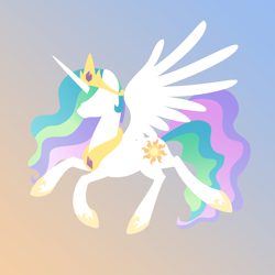 Size: 3000x3000 | Tagged: safe, artist:shadowblazearts, derpibooru import, princess celestia, alicorn, pony, female, gradient background, solo, vector