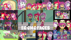 Size: 1280x721 | Tagged: safe, derpibooru import, edit, edited screencap, editor:quoterific, screencap, apple bloom, big macintosh, bon bon, cheerilee, curly winds, diamond tiara, dj pon-3, fido, flash sentry, granny smith, lyra heartstrings, microchips, octavia melody, princess luna, rover, scootaloo, silver spoon, some blue guy, spike, spot, sweetie belle, sweetie drops, trixie, vice principal luna, vinyl scratch, wiz kid, dog, a photo booth story, eqg summertime shorts, equestria girls, equestria girls (movie), equestria girls series, fluttershy's butterflies, fluttershy's butterflies: dj pon-3, friendship games, happily ever after party, happily ever after party: rainbow dash, perfect day for fun, rainbow rocks, sock it to me, sock it to me: bulk biceps, the canterlot movie club, spoiler:eqg series (season 2), adorabloom, boots, crossed arms, cute, cutealoo, cutie mark crusaders, diasweetes, eyes closed, fall formal outfits, female, food, male, open mouth, popcorn, shoes, sleeveless, smiling, spike the dog, stairs