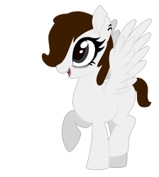 Size: 3173x3535 | Tagged: safe, artist:djmatinext, artist:rioshi, artist:starshade, derpibooru import, oc, oc only, oc:flama, pegasus, pony, base used, blank flank, fangs, female, hair over one eye, high res, mare, open mouth, open smile, pegasus oc, simple background, smiling, solo, transparent background