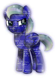 Size: 3607x5027 | Tagged: safe, artist:lincolnbrewsterfan, derpibooru exclusive, derpibooru import, oc, oc only, oc:blue screen (bsod), crystal pony, hybrid, pegasus, pony, fallout equestria, daring done?, my little pony: the movie, .svg available, :c, >:c, absurd resolution, angry, base used, blue, blue screen of death, computer pony, crying, crystal, crystal pegasus, error message, folded wings, frown, generator, gradient mane, gradient tail, inkscape, looking back, lore in description, male, microsoft, mod, movie accurate, ponified, sad, show moviefied, simple background, solo, spawn, stallion, stallion oc, story included, svg, tears of pain, tears of sadness, teary eyes, text, transparent background, vector, windows, wings