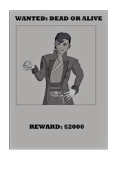 Size: 1600x2400 | Tagged: safe, artist:lullabyjak, derpibooru import, capper dapperpaws, human, clothes, commission, dagger, humanized, thief, wanted poster, weapon