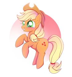 Size: 1024x1096 | Tagged: safe, artist:nnaly, derpibooru import, applejack, earth pony, pony, abstract background, cute, female, jackabetes, simple background, solo, transparent background