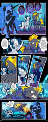 Size: 2000x5000 | Tagged: safe, artist:dormin-dim, derpibooru import, nightmare moon, oc, oc:blaze (shadowbolt), oc:soul silver, alicorn, pegasus, pony, angry, clenched teeth, female, high res, male, mare, pegasus oc, stallion