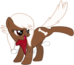 Size: 714x627 | Tagged: safe, artist:ipandacakes, artist:twiily-bases, derpibooru import, winona, earth pony, pony, bandana, ponified, ponified pony pets, simple background, solo, species swap, transparent background, vector, watermark