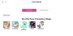 Size: 1626x818 | Tagged: safe, derpibooru import, aunt holiday, auntie lofty, king sombra, lyra heartstrings, sweetie belle, earth pony, pegasus, unicorn, clothes, female, insider, lgbtq, male, my little pony, screenshots, text