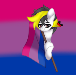 Size: 1030x1020 | Tagged: safe, artist:froyo15sugarblast, derpibooru import, oc, oc only, earth pony, pony, base used, bisexual, bisexual pride flag, earth pony oc, eye clipping through hair, eyebrows, eyebrows visible through hair, german, germany flag, lgbt, looking at you, male, pride, pride flag, pride month, smiling, smiling at you, solo, stallion