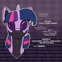 Size: 1024x1024 | Tagged: safe, artist:acesential, artist:tf-sential, twilight sparkle, drone, numbers, text, transformation
