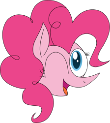 Size: 1735x1933 | Tagged: safe, artist:guruyunus17, derpibooru exclusive, derpibooru import, pinkie pie, earth pony, pony, female, looking at you, mare, medibang paint, one eye closed, open mouth, open smile, simple background, smiling, smiling at you, solo, transparent background, vector, wink, winking at you