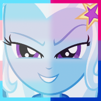 Size: 200x200 | Tagged: safe, derpibooru import, trixie, equestria girls, rainbow rocks, bisexual pride flag, icon, pride, pride flag, solo, transgender pride flag