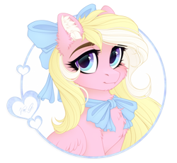 Size: 1905x1755 | Tagged: safe, artist:vird-gi, derpibooru import, oc, oc only, oc:bay breeze, pegasus, pony, blushing, bow, bust, chest fluff, cute, ear fluff, ears, female, hair bow, heart, looking at you, mare, neck bow, ocbetes, pegasus oc, portrait, simple background, solo, transparent background